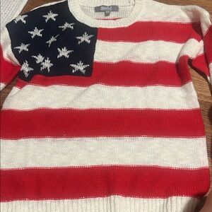 Marled Red, White, and Blue Sweater